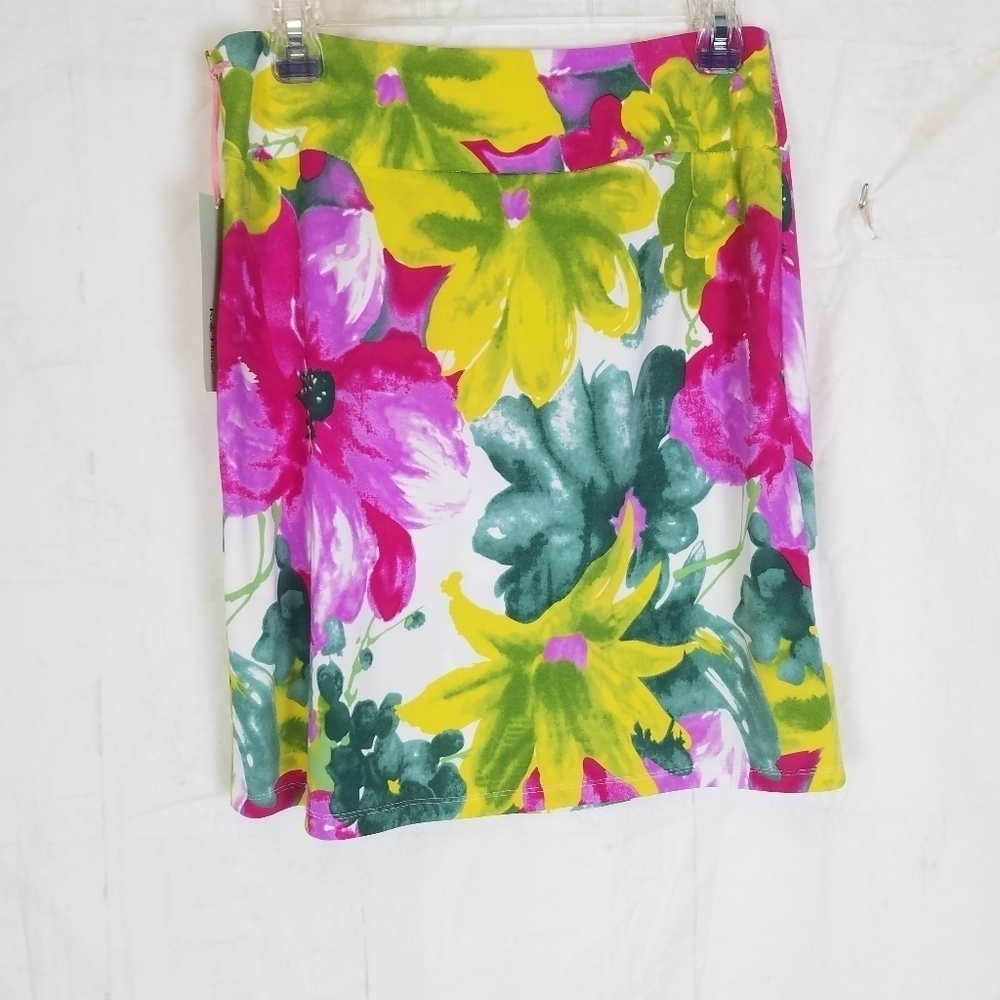 - Kelly & Diane floral faux wrap colorful skirt - Picture 5 of 13
